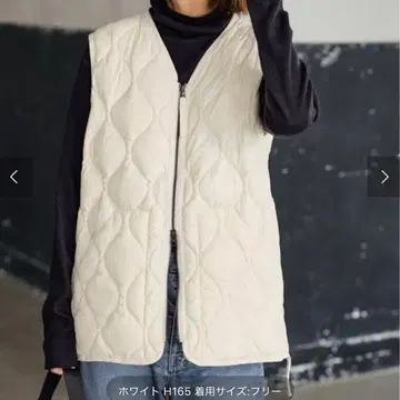 타이온 새상품 화이트 다운 베스트 프레임워크