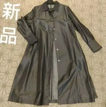 흑먹색 시크한 DAMA 린넨 울 실크 혼방 광택감 코트 11호