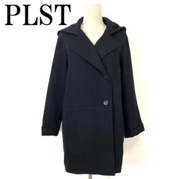 PLST 플라스테 후드 부착 코트 블랙 2 B9519