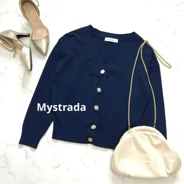 Mystrada 마이 스트라다 비쥬 펄 버튼 가디건