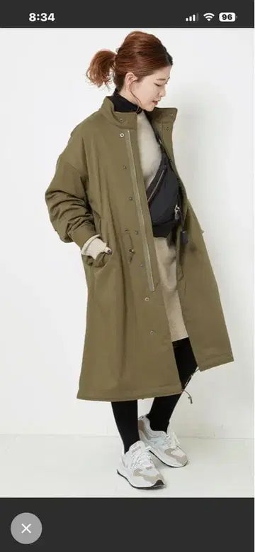 Spick & Span M51 충전솜 모즈 코트 카키 38