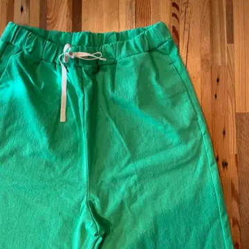 BEAMS BOY 솔리드 저지 이지 팬츠 라이트 그린