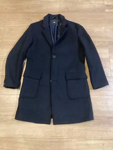 HARE 네이비 체스터 코트 S