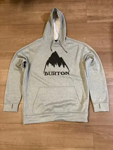 [ 새상품급 ] BURTON 그레이 후드 부착 후드티 M