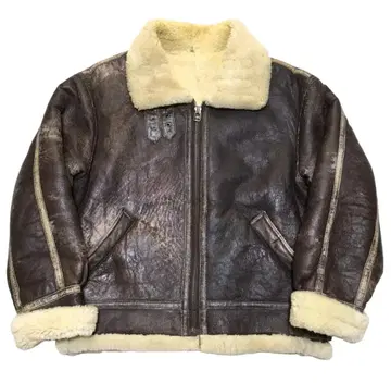90s 구제 의류 VINTAGE 양가죽 무스탕 B-3 브라운 XL 사이즈