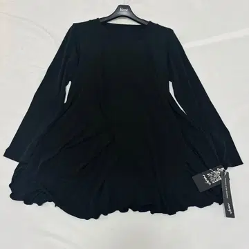 택 포함 미사용 무지야 프릴 상의 긴팔 신축성 무지