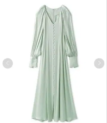 FRAY I.D 파이핑 디자인 새틴 턱 원피스 민트