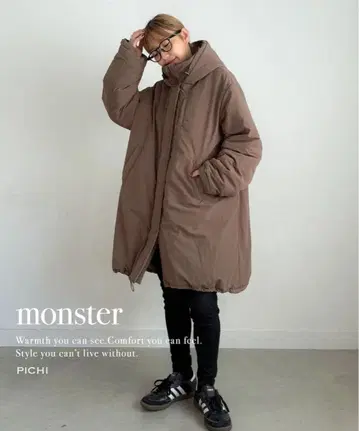 이번 시즌 미사용 새상품 PICHI 몬스터 코트 오버코트 몬스터 다운