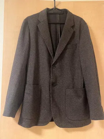 새상품급 유니클로 컴포트 자켓 (체크무늬) 다크 브라운 M