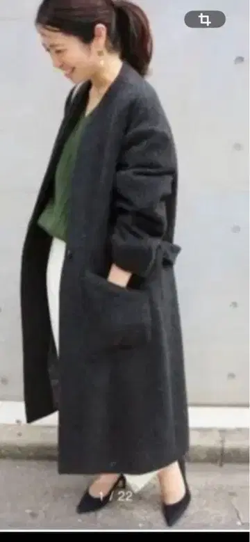 IENA 울 모사 노카라 코트 34