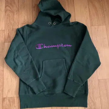 Champion 다크 그린 후드티 M 사이즈