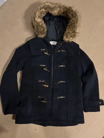 퍼 달린 더플 코트 여성용