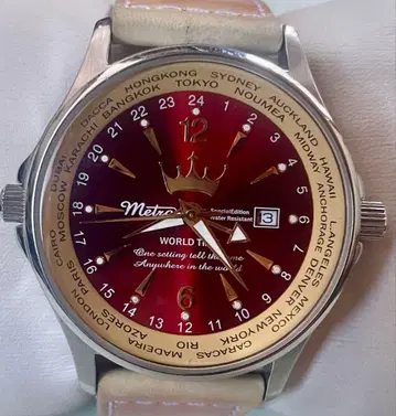 Metro Special Edition 월드 타임 남성용 쿼츠 손목시계