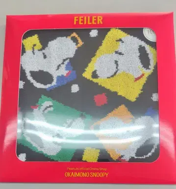 페이러 x 쇼핑 스누피 타월 손수건 퍼니 페이스 스티커 포함