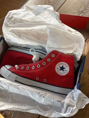 복각 모델 CONVERSE ALL STAR 레드 스니커즈 US 8