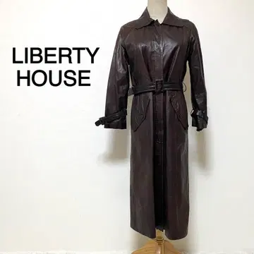 LIBERTY HOUSE 브라운 컬러 가죽 코트