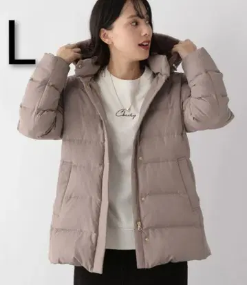 새상품 글로벌 워크 우츠쿠 실루엣 발수 다운 코트 모카 L