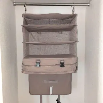 걸이식 압축 트래블 파우치 3단 메쉬 여행 옷장 새상품 미사용