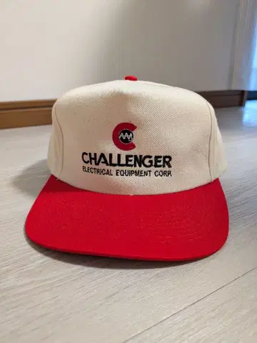 기업 캡 CHALLENGER 크림/레드