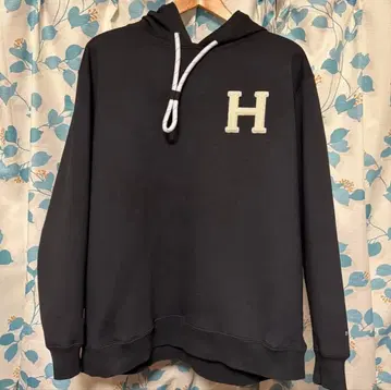 D/him H 자수 속기모 후드티 일본제 사이즈 48 블랙