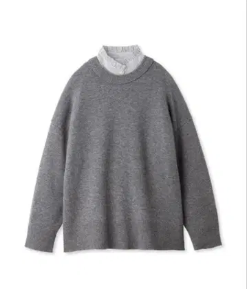 [새상품급] 미라 오웬 프릴 블라우스 니트 레이어드 SET