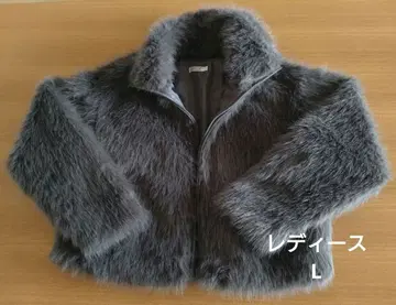 그레이 퍼 숏 자켓 L