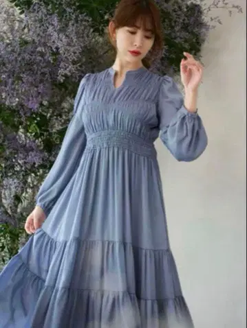 herlipto 백 리본 티어드 새틴 드레스