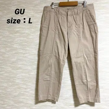 지유 GU 크롭 팬츠 [ L ] 치노 팬츠 오피스 캐주얼 0667