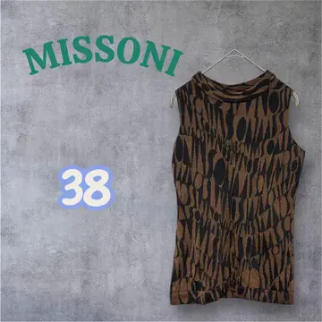택 포함 MISSONI 미쏘니 슬리브리스 니트 38