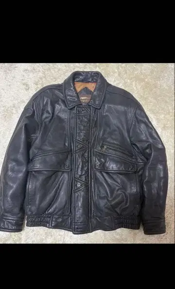 새상품급 VINTAGE 가죽 자켓 A2 플라이트 자켓 양가죽 블랙 L