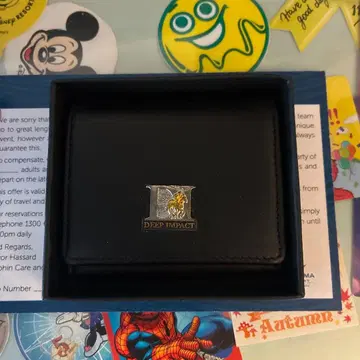 DEEP IMPACT 블랙 가죽 코인 케이스 디 임팩트