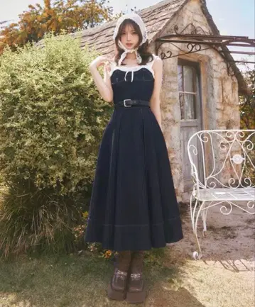 Darich 다리치 도킹 데님 미디 원피스