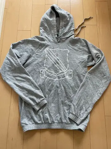 넘버나인 복각 펀칭 엠블럼 후드티 사이즈 2 그레이 새상품급 일본제