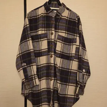 체크 무늬 셔츠 자켓