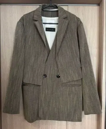 AMERI 테일러드 자켓 그레이쉬 베이지