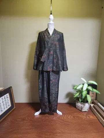 기모노 리메이크 본고장 오시마 명주 사부이 상하의