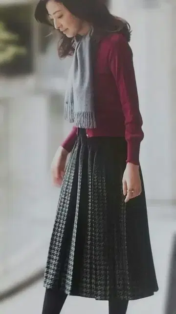 슬림 그라데이션 스커트