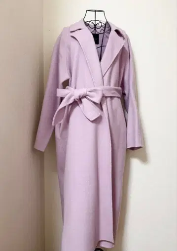 N.O.R.C 롱 리버 코트 벨티드 롱 기장 라벤더 라푼젤