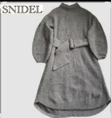 SNIDEL 그레이 니트 원피스 긴팔 스나이델