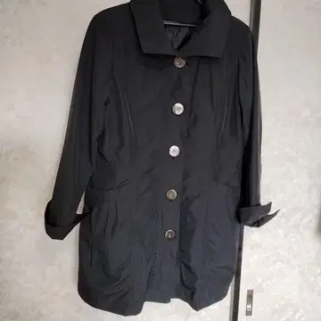 블랙 코트 버튼 포함