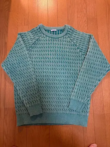 bayflow 케이블 니트 그린