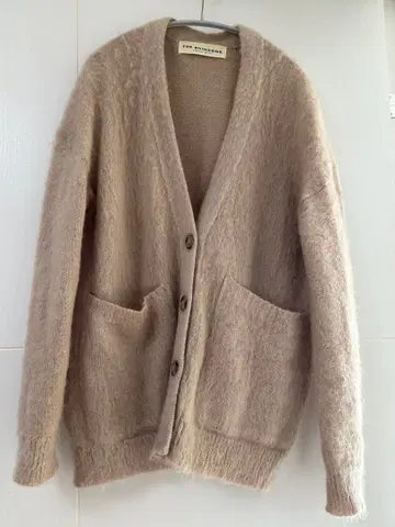 신조 존 핑크 베이지 모헤어 가디건 긴팔