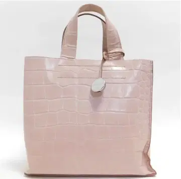 인기 Furla 훌라 크로커다일풍 토트백 라이트 핑크