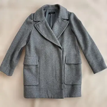 SCOT CLUB 그레이 더블 브레스트 체스터 코트