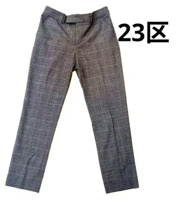 23구 글렌체크 티 버드 팬츠 고급 울 사용 스트레치 포함