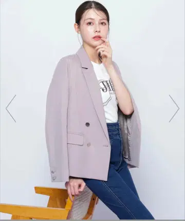 베이직 트윌 더블 버튼 자켓 테일러드 자켓