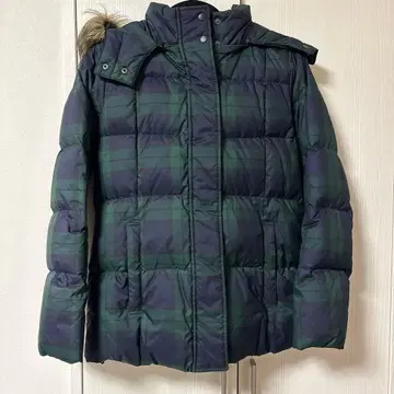 유니클로 M 체크 무늬 다운 자켓