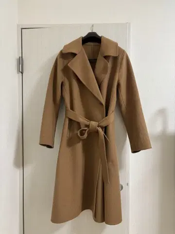 유니클로 더블 페이스 롱 코트 베이지 XL