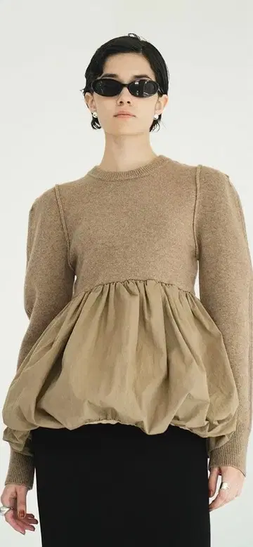 CLANE DOCKING POWERSHOULDER KNIT TOPS 니트