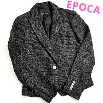 EPOCA 트위드 테일러드 자켓 블랙